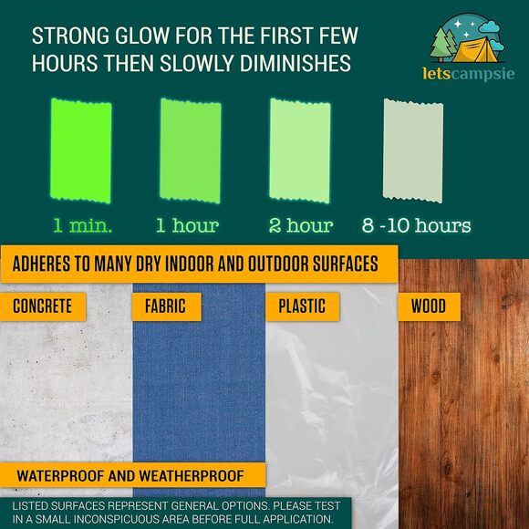 Glow in The Dark Tape 30ft x 1in – Industrial Grade Luminous Safety Tape - Picture 7 of 9